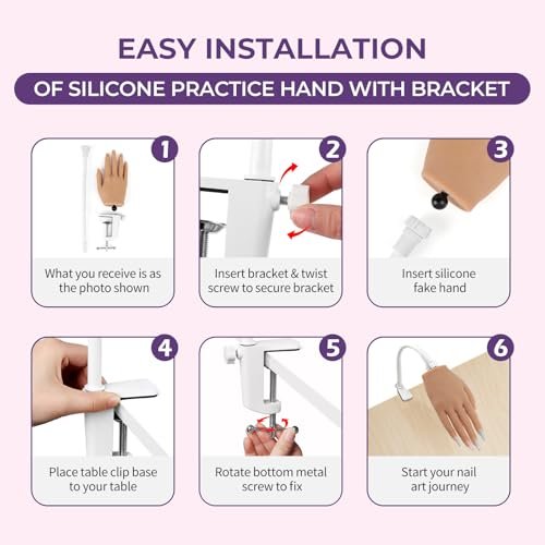 Realistic Silicone Nail Practice Hand for Beginners – Flexible & Durable Training Mannequin for Nail Techs Avelisse