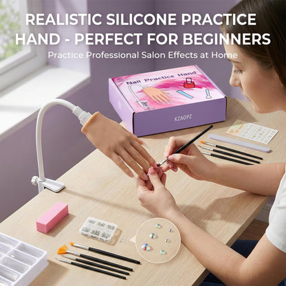 Realistic Silicone Nail Practice Hand for Beginners – Flexible & Durable Training Mannequin for Nail Techs Avelisse