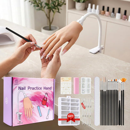 Realistic Silicone Nail Practice Hand for Beginners – Flexible & Durable Training Mannequin for Nail Techs Avelisse