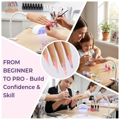 Realistic Silicone Nail Practice Hand for Beginners – Flexible & Durable Training Mannequin for Nail Techs Avelisse