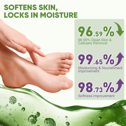 TEAWOO 8 Pairs Moisturizing Foot Masks with Aloe Vera Extract & Jojoba Oil – Intensely Hydrating Socks for Dry, Cracked Feet & Heel Treatment - görsel 12