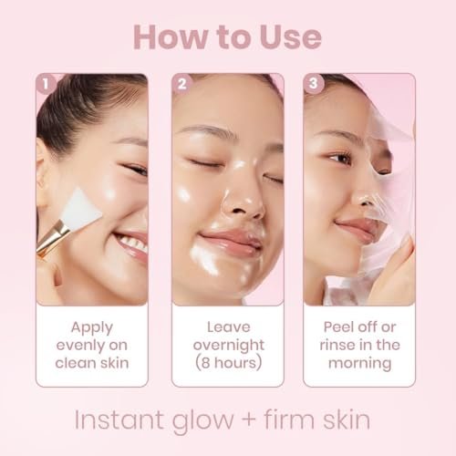 Official YURI Collagen Overnight Wrapping Peel Off Face Mask – Anti-Aging Night Mask for Fine Lines & Dullness Avelisse