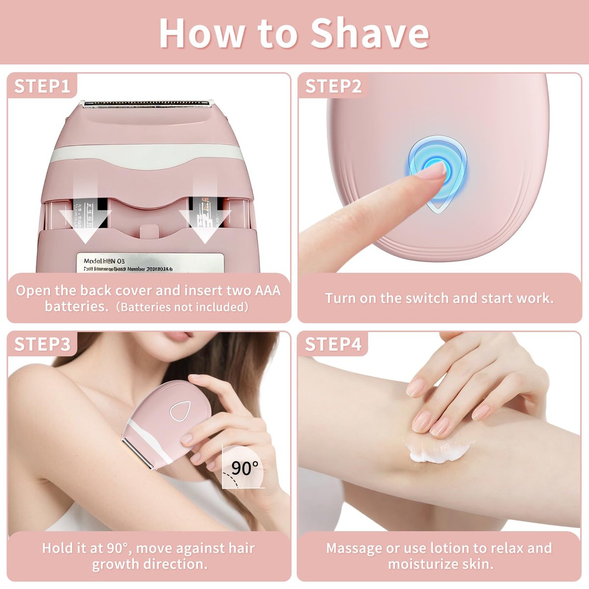 2026 Electric Razor for Women – Cordless Mini Trimmer, 3 Blades, Wet/Dry, Painless Shaver for Face, Bikini, Arms, Legs – Travel-Friendly, Sensitive Skin - görsel 9