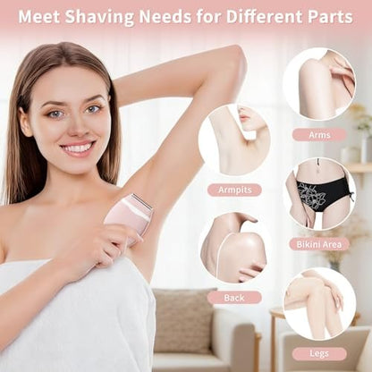 2026 Electric Razor for Women – Cordless Mini Trimmer, 3 Blades, Wet/Dry, Painless Shaver for Face, Bikini, Arms, Legs – Travel-Friendly, Sensitive Skin