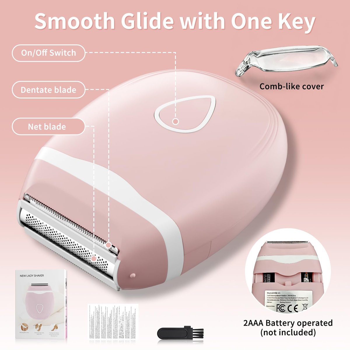 2026 Electric Razor for Women – Cordless Mini Trimmer, 3 Blades, Wet/Dry, Painless Shaver for Face, Bikini, Arms, Legs – Travel-Friendly, Sensitive Skin - görsel 15
