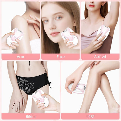 MIRAIWATIMO Epilator for Women - 2 Speeds Smooth Skin Face Epilators with LED, Cordless Electric Hair Remover for Armpit, Leg, Bikini Area, Arm, Facial Hair Removal (Pink) Avelisse