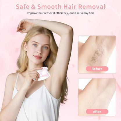 MIRAIWATIMO Epilator for Women - 2 Speeds Smooth Skin Face Epilators with LED, Cordless Electric Hair Remover for Armpit, Leg, Bikini Area, Arm, Facial Hair Removal (Pink) Avelisse