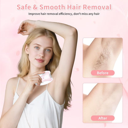 MIRAIWATIMO Epilator for Women - 2 Speeds Smooth Skin Face Epilators with LED, Cordless Electric Hair Remover for Armpit, Leg, Bikini Area, Arm, Facial Hair Removal (Pink) Avelisse