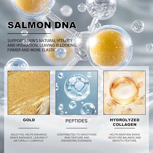 Salmon DNA Serum with PDRN - Microneedling Ampoule for Wrinkles, Scars, and Skin Repair - Anti-Aging Hydration Booster, Firming Serum with Derma Roller and Pen for Radiant Face or Body - 1 oz Avelisse