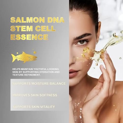 Salmon DNA Serum with PDRN - Microneedling Ampoule for Wrinkles, Scars, and Skin Repair - Anti-Aging Hydration Booster, Firming Serum with Derma Roller and Pen for Radiant Face or Body - 1 oz Avelisse