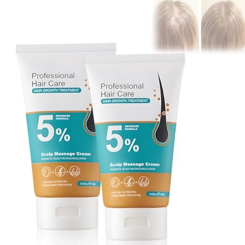 2-Pack Hair Growth Scalp Massage Cream with Rosemary & Biotin - Anti-Hair Loss Treatment for Men & Women - Strengthens Hair Roots Avelisse