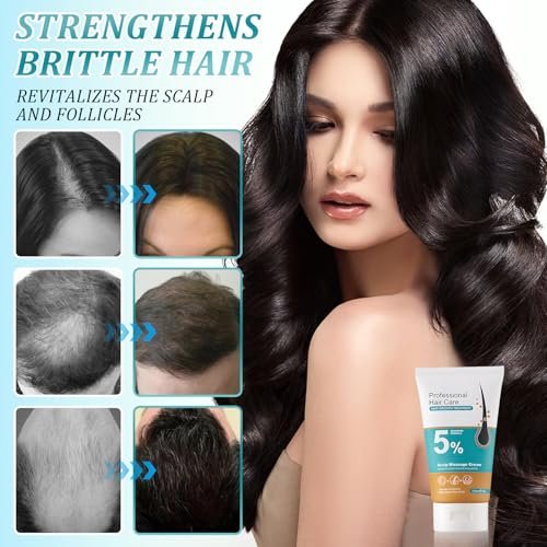 2-Pack Hair Growth Scalp Massage Cream with Rosemary & Biotin - Anti-Hair Loss Treatment for Men & Women - Strengthens Hair Roots Avelisse