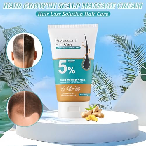 2-Pack Hair Growth Scalp Massage Cream with Rosemary & Biotin - Anti-Hair Loss Treatment for Men & Women - Strengthens Hair Roots Avelisse