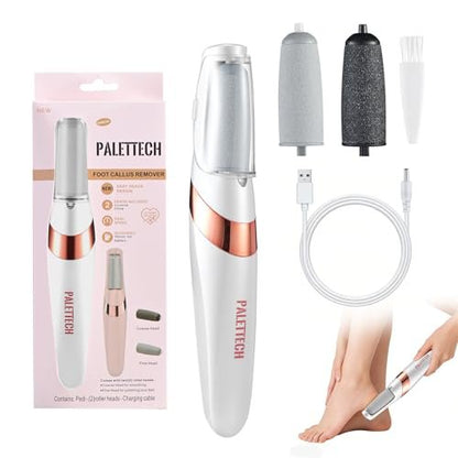 PALETTECH Electric Foot Callus Remover – Rechargeable Foot File Pedicure Kit for Hard, Dry, Cracked Skin – Professional At-Home Foot Care for Smooth Feet – Ideal Gift for Women and Men