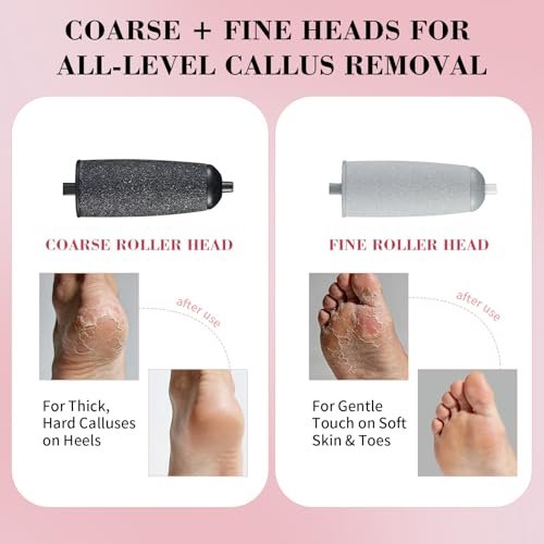 PALETTECH Electric Foot Callus Remover – Rechargeable Foot File Pedicure Kit for Hard, Dry, Cracked Skin – Professional At-Home Foot Care for Smooth Feet – Ideal Gift for Women and Men - görsel 4