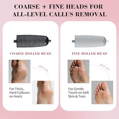 PALETTECH Electric Foot Callus Remover – Rechargeable Foot File Pedicure Kit for Hard, Dry, Cracked Skin – Professional At-Home Foot Care for Smooth Feet – Ideal Gift for Women and Men