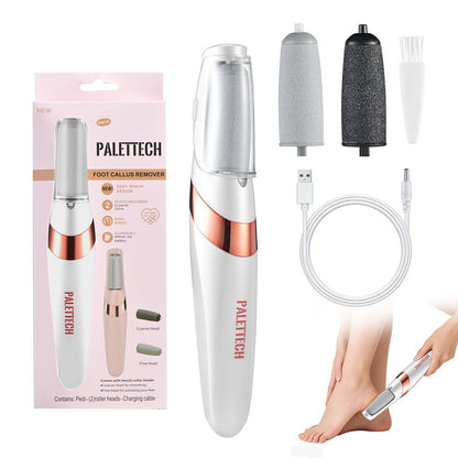 PALETTECH Electric Foot Callus Remover – Rechargeable Foot File Pedicure Kit for Hard, Dry, Cracked Skin – Professional At-Home Foot Care for Smooth Feet – Ideal Gift for Women and Men