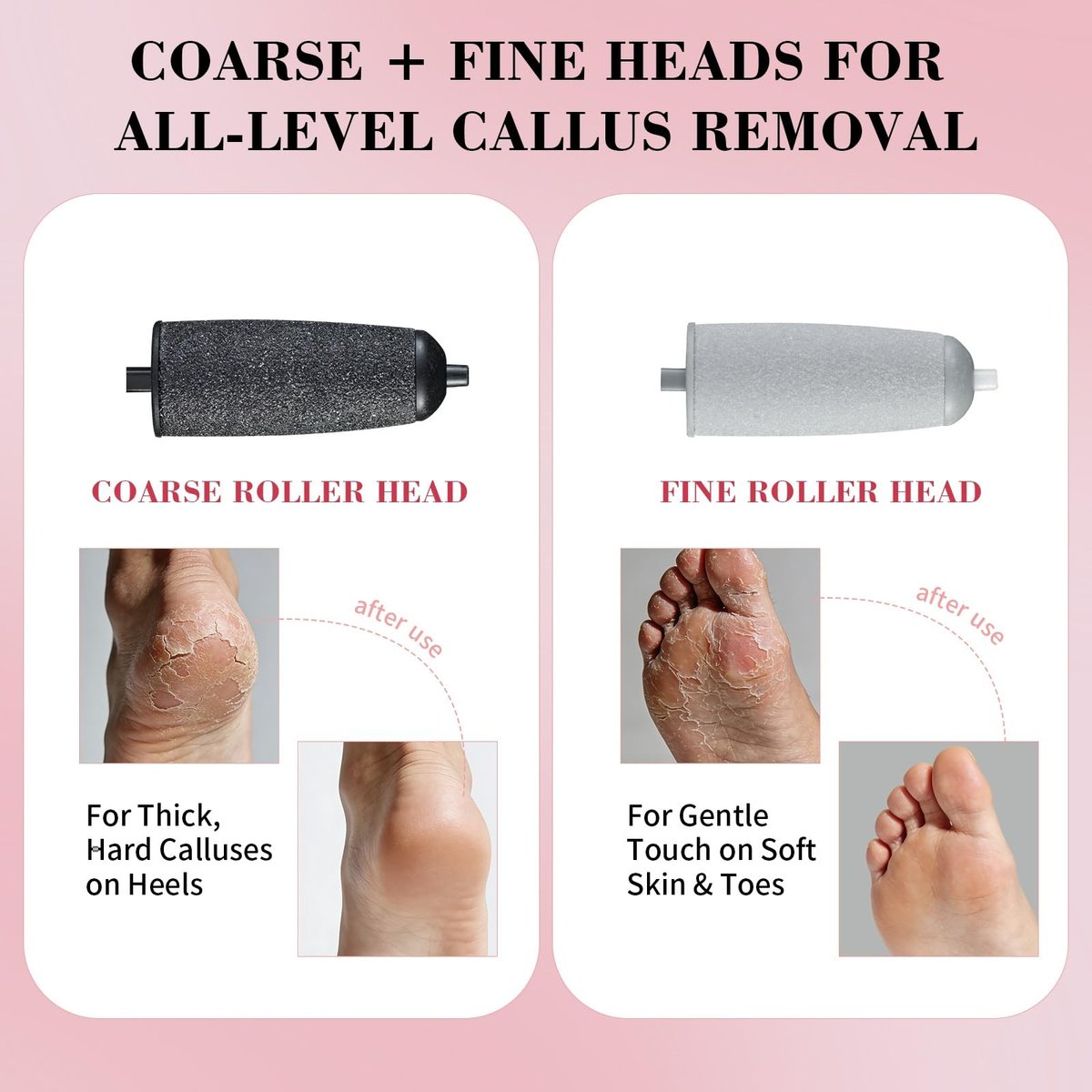 PALETTECH Electric Foot Callus Remover – Rechargeable Foot File Pedicure Kit for Hard, Dry, Cracked Skin – Professional At-Home Foot Care for Smooth Feet – Ideal Gift for Women and Men - görsel 3