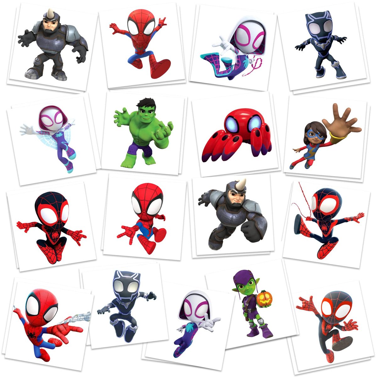 Spidey Birthday Party Supplies: 34Pcs Temporary Tattoos for Kids Goody Bag Treats - görsel 1