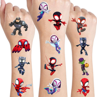 Spidey Birthday Party Supplies: 34Pcs Temporary Tattoos for Kids Goody Bag Treats