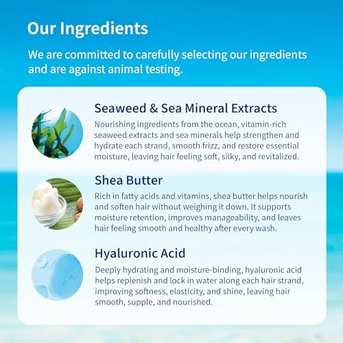 Inis the Energy of the Sea - Sea Mineral Conditioner, Silicone Free with Seaweed Extracts, Shea Butter & Hyaluronic Acid, Ocean Fresh Scent, 8.5 fl oz Avelisse