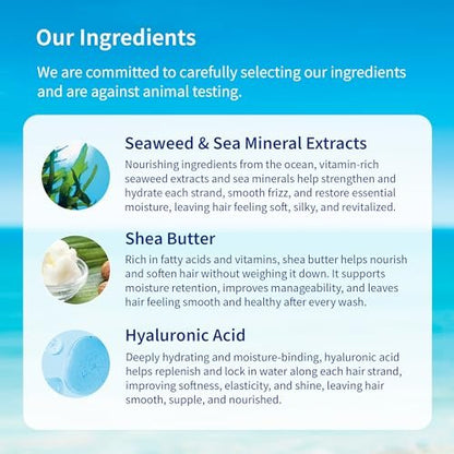 Inis the Energy of the Sea - Sea Mineral Conditioner, Silicone Free with Seaweed Extracts, Shea Butter & Hyaluronic Acid, Ocean Fresh Scent, 8.5 fl oz Avelisse