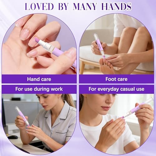 2-in-1 Cuticle Oil Pusher Pen - Ceramic Cuticle Remover for Nails, Nail Care Buffer for Hangnails, Dry & Damaged Nails, Moisturize, Polish, Brighten (2-Pack) - görsel 10
