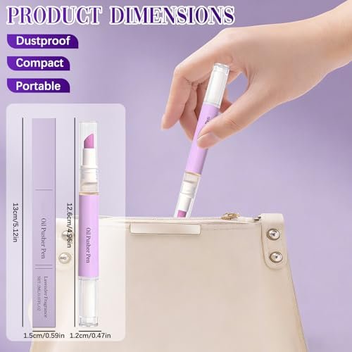 3-Pack 2-in-1 Cuticle Oil Pusher Pen – Ceramic Cuticle Pusher & Moisturizing Oil Pen for Nail Care, Dry Damaged Nails, Hangnails Avelisse