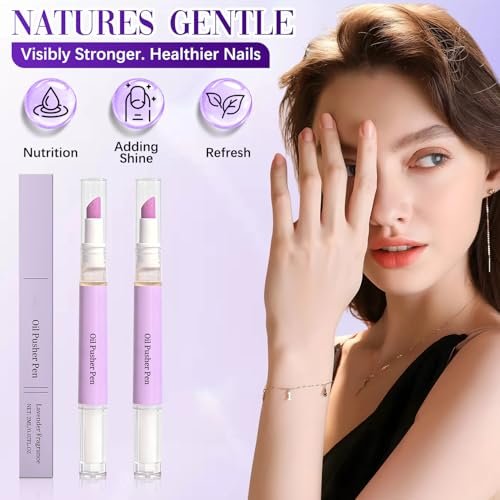 2-in-1 Cuticle Oil Pusher Pen - Ceramic Cuticle Remover for Nails, Nail Care Buffer for Hangnails, Dry & Damaged Nails, Moisturize, Polish, Brighten (2-Pack) - görsel 8