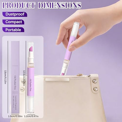 3-Pack 2-in-1 Cuticle Oil Pusher Pen – Ceramic Cuticle Pusher & Moisturizing Oil Pen for Nail Care, Dry Damaged Nails, Hangnails Avelisse