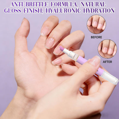 2-in-1 Cuticle Oil Pusher Pen - Ceramic Cuticle Remover for Nails, Nail Care Buffer for Hangnails, Dry & Damaged Nails, Moisturize, Polish, Brighten (2-Pack)