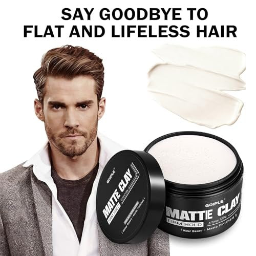 Goiple Men's Hair Styling Clay – Firm Hold, Matte Finish, Natural Ingredients, 4.23 oz - görsel 16