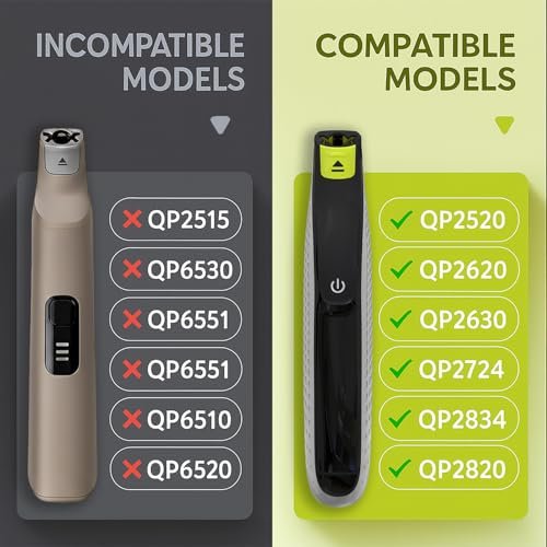 14-in-1 Adjustable Guides Comb Compatible with OneBlade QP2520 QP2530 QP2620 QP2630 QP2724 QP2834, Includes 0.4-10mm Adjustable Comb, 1/3/5mm Guards and Body Comb, Replacement Trimmer Guard Attachment Avelisse