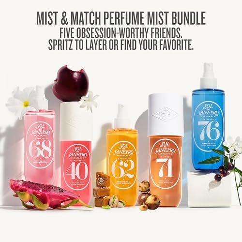 Sol de Janeiro Mist and Match Hair & Body Perfume Bundle – 5 Cheirosa Fragrances (5 x 90ml) Avelisse