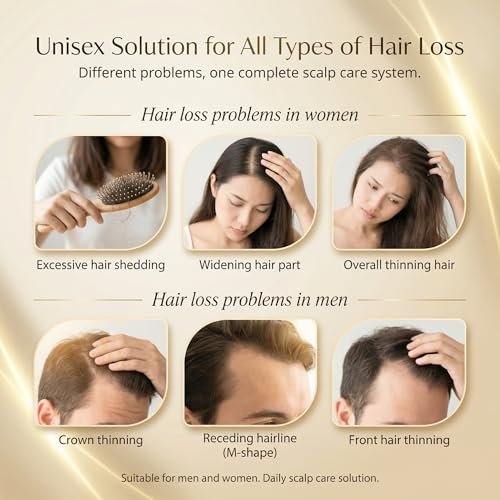 REMIMPI Anti Hair Loss Shampoo & Tonic Set – Reduce Hair Fall, Promote Growth, Oil Control & Anti-Dandruff Scalp Care for Men & Women (300ml Shampoo + 50ml Tonic) Avelisse