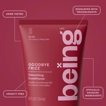 being MAJOR NO-FRIZZ Smoothing Leave-In Conditioner with Jojoba and Almond Oil – 15.4 Fl Oz (Pack of 2) Avelisse