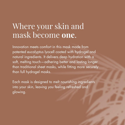 KOCOSTAR Thanaka Hydrogel Melt Mask with Eucalyptus Lyocell & Hyaluronic Acid – 4 Pack | Korean Skin Care