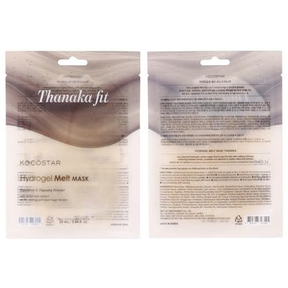 KOCOSTAR Thanaka Hydrogel Melt Mask with Eucalyptus Lyocell & Hyaluronic Acid – 4 Pack | Korean Skin Care