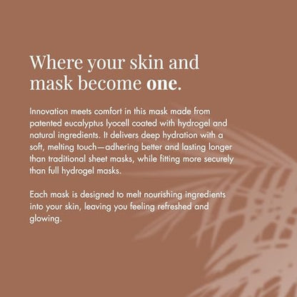 KOCOSTAR Thanaka Hydrogel Melt Mask with Eucalyptus Lyocell & Hyaluronic Acid – 4 Pack | Korean Skin Care
