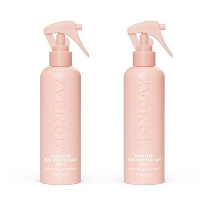 MONDAY HAIRCARE SMOOTH Heat Protectant with Keratin – 6 oz (Pack of 2) for a Smooth, Polished Finish