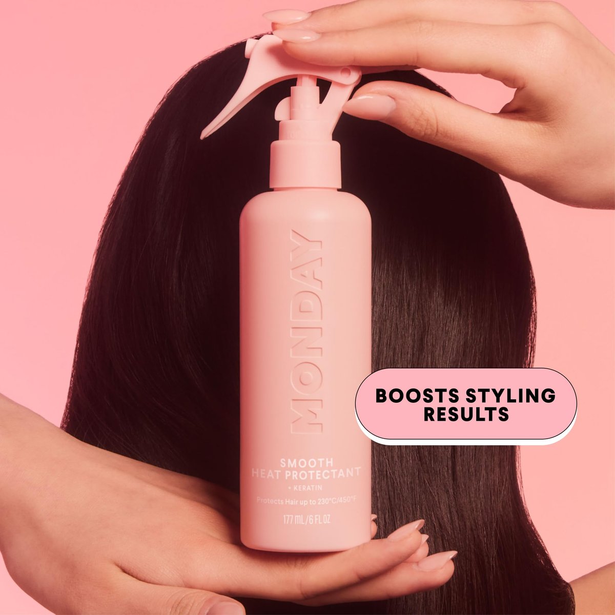 MONDAY HAIRCARE SMOOTH Heat Protectant with Keratin – 6 oz (Pack of 2) for a Smooth, Polished Finish - görsel 5