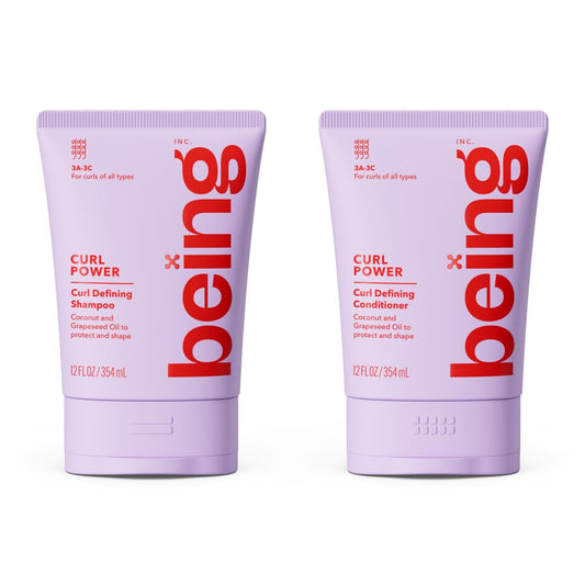 CURL POWER Curl Defining Shampoo and Conditioner Set with Coconut & Grapeseed Oil - 354mL Avelisse