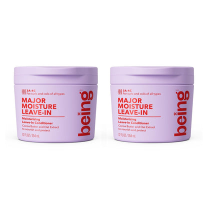 being MAJOR MOISTURE Moisturising Leave-In Conditioner 354mL (Pack of 2) Avelisse