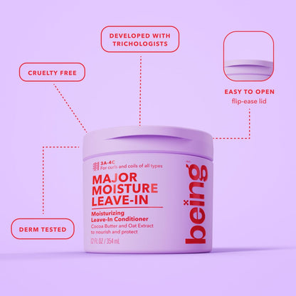 being MAJOR MOISTURE Moisturising Leave-In Conditioner 354mL (Pack of 2) Avelisse