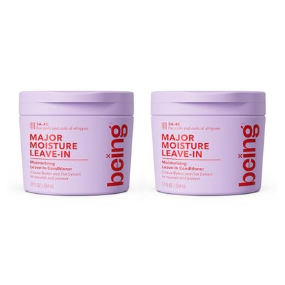 being MAJOR MOISTURE Moisturising Leave-In Conditioner 354mL (Pack of 2) Avelisse