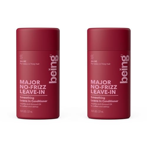 being MAJOR NO-FRIZZ Smoothing Leave-In Conditioner with Jojoba and Almond Oil – 15.4 Fl Oz (Pack of 2) Avelisse