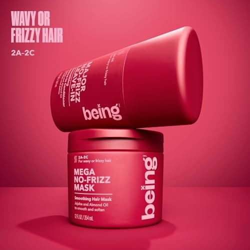 being MAJOR NO-FRIZZ Smoothing Leave-In Conditioner with Jojoba and Almond Oil – 15.4 Fl Oz (Pack of 2) Avelisse