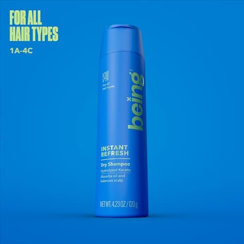BEING Instant Refresh Dry Shampoo with Keratin - 4.23 oz (Pack of 2) - Oil Absorbing, No Benzene, for All Hair Types - görsel 6