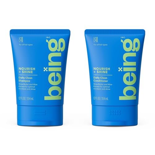 Daily Clean Shampoo and Conditioner Set with Shea Butter and Aloe Extract | 354mL Each | Sulfate-Free, Nourishing Hair Care Avelisse