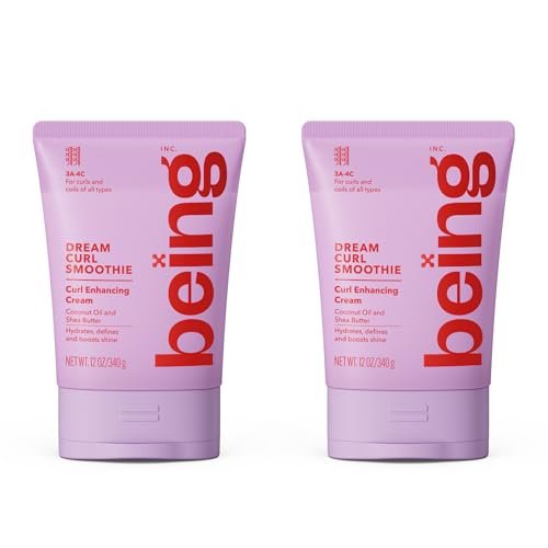 Being Dream Curl Smoothie Curl Enhancing Cream with Coconut Oil and Shea Butter - 12 oz (Pack of 2) Avelisse